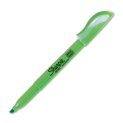 SHARPIE ACCENT HIGHLIGHTER GREEN Genuine Sanford Brand -Added Pens Ship FREE!