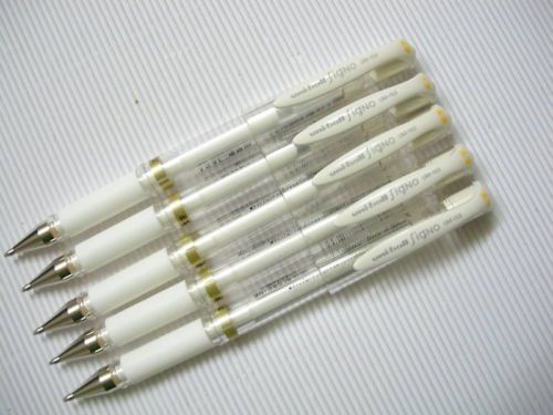 5pcs UNI-BALL UM-153 1.0mm Broad  roller ball pen white, gold,sliver u can mix