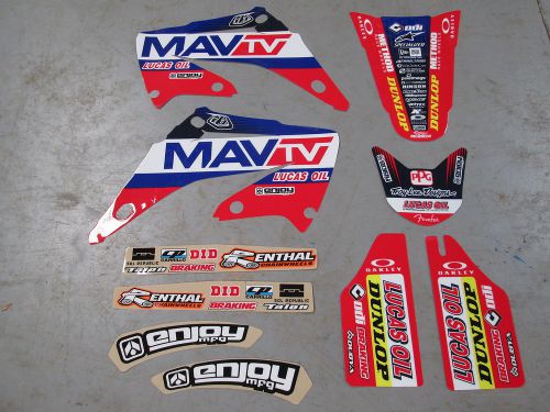 Honda CR125 CR250 2002-2007 Troy Lee Team MAV TV Lucas Oil graphics kit EJ2026