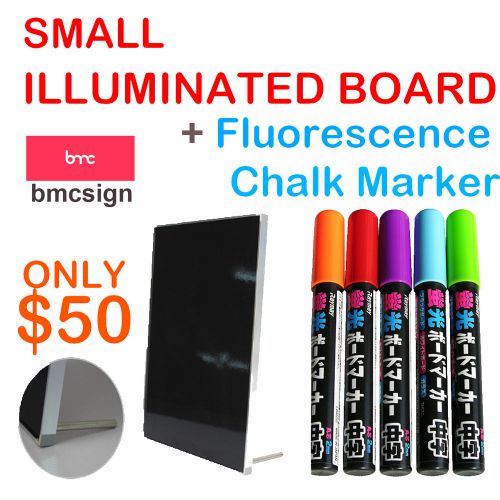 DESK ILLUMINATED BOARDS + FLUORESCENCE CHALK MARKER