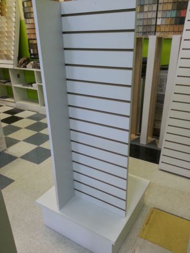 slotwall display, retail store quad floor merchandise display, 55.5(H)x23(w),