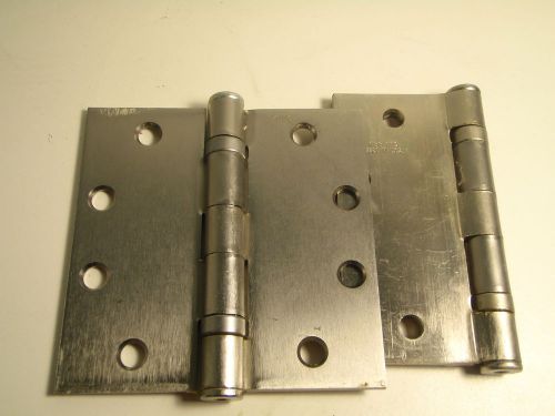 Stanley  door hinge fbb179  4.5&#034;x 4.5&#034; satin chrome used 2 pcs for sale