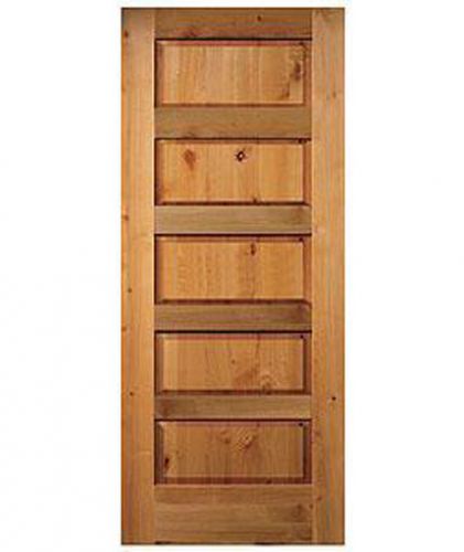 5 Panel Equal Raised Knotty Alder Stain Grade Solid Core Interior Wood Doors NEW