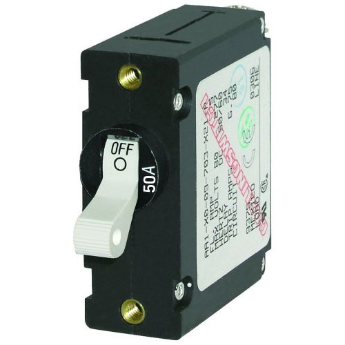 Blue Sea 7230 AC / DC Single Pole Magnetic World Circuit Breaker  -  50 Amp -New