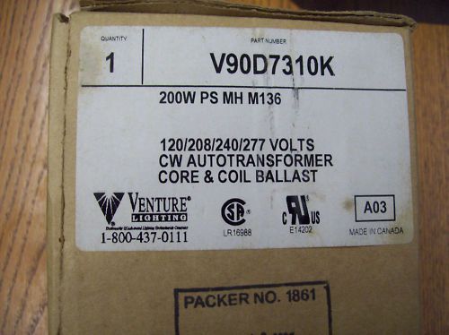 VENTURE LIGHTING V90D7310K AUTOTRANSFORMER BALLAST 200W NIB