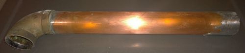 Used Copper Pipe 2.0 inch Diameter Good 17&#034;  inch Long Pipe With 90 Degree Elbow