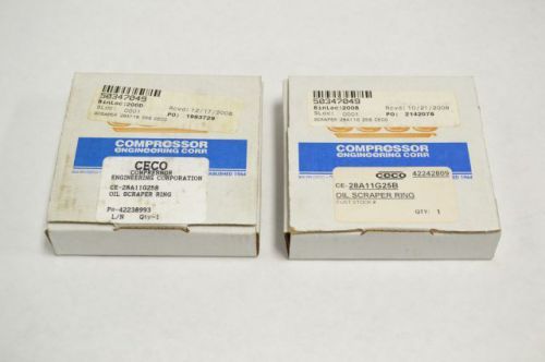 LOT 2 NEW CECO 28A11G25B COMPRESSOR OIL SCRAPER RING B241651