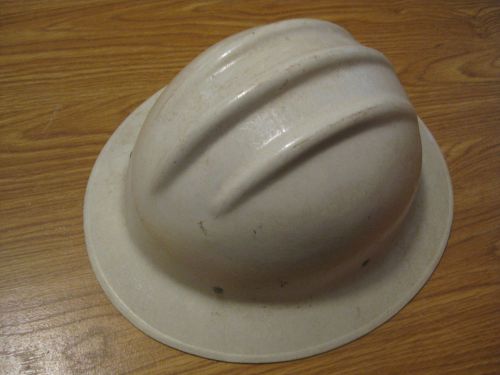 VINTAGE ED BULLARD 503 ROUND FIBERGLASS CONSTRUCTION HARD HAT ~ IRONWORKERS ~