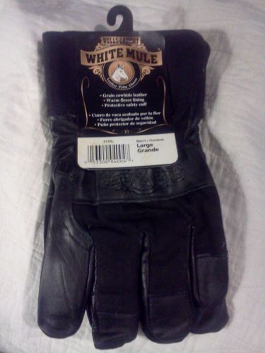 WELLS LAMONT /GRAIN COWHIDE LEATHER/WARM FLEECE LINING/MENS/LARGE