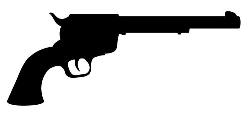 Old hand gun revolver CNC Plasma, laser, router .dxf clip art