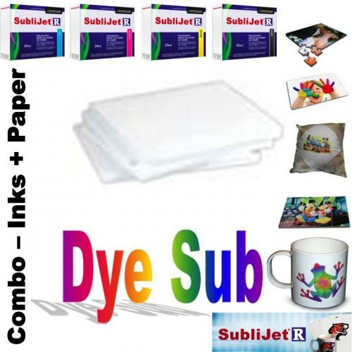 SUBLIMATION COMBO SUBLIJET-R INK SET (CMYK) FOR RICOH SG 3110D+ 200 SHTS PAPER