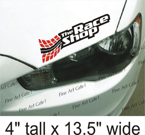 2X Competition Car Headlight The Race Shop Vinyl Sticker Car  Truck Bumper1416 B