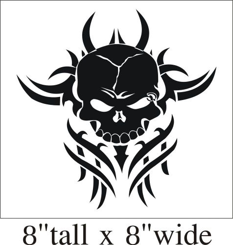 2X Skull Silhouette Funny Car Truck Bumper Vinyl Sticker Decal Art-1850