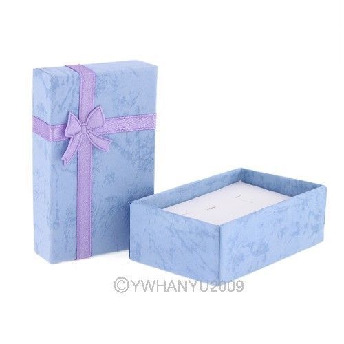 Bowtie Purple Paper Jewelry Box Square Dust Protect Gift