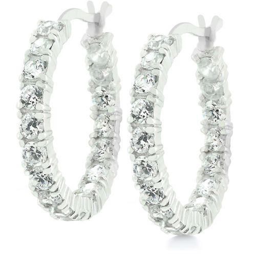 Sterling Silver Eternity Hoops Icon Bijoux