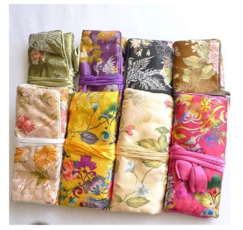 BRAND NEW 10PCS CHINESE HANDMADE SILK JEWELRY ROLLS /POUCHES