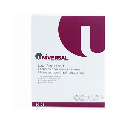Universal® Laser Printer Permanent Labels, 600/Box