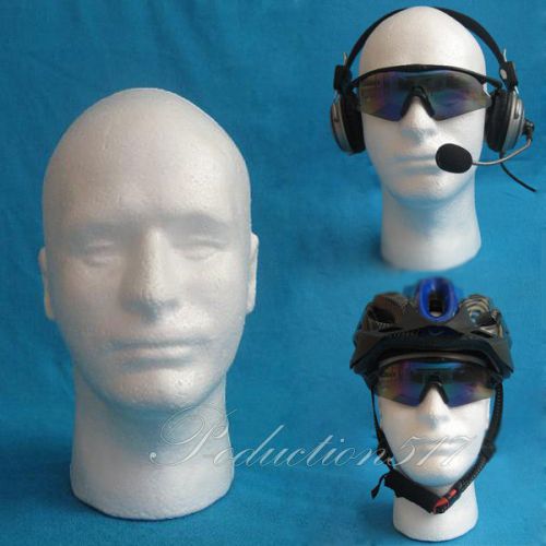 White Male Foam Velvet Mannequin Head Holder Base Display Wig Hat Glasses Disply