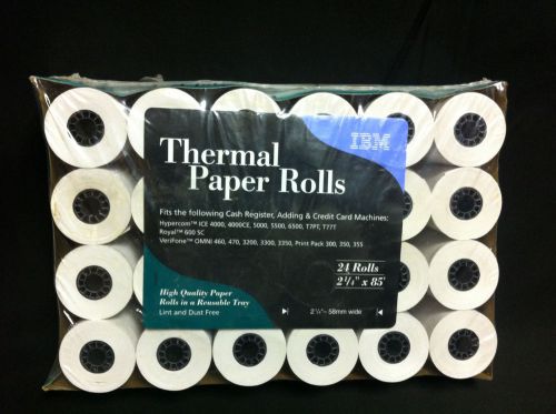 IBM - 2 1/4&#034; Thermal Paper Rolls Cash Register Paper Printer Paper 24 Rolls A63