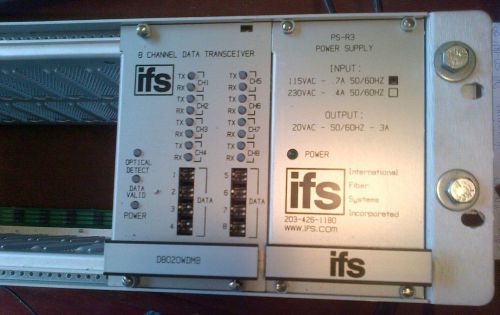 D8020WDMB IFS (8 CHANNEL DATA TRANSCEIVER)&amp; PS-R3 (POWER SUPPLY)**USED IN RACK