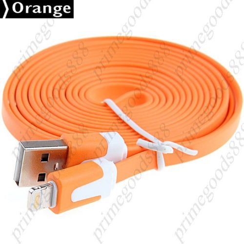 1.9m usb 2.0 male to 8 pin lightning adapter cable 8pin charger cord orange for sale