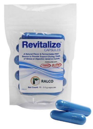 Ralco revitalize tablets 10 x 10ct prevent scours in calves electrolytes fiber for sale