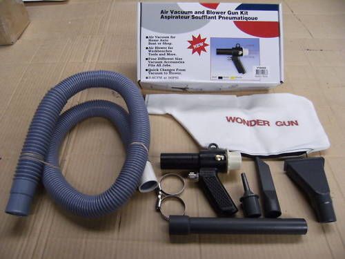 AIR VACUUM &amp; BLOW GUN KIT--WORKSHOP--VAN--UTE--NEW