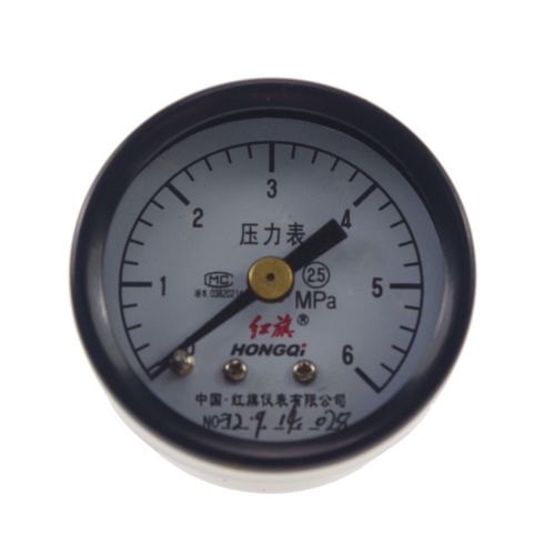 1 x Water Oil Hydraulic Air Pressure Gauge Universal M10*1 40mm Dia 0-6Mpa