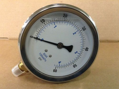 4&#034; Inch Pressure Gauge 201L-404D 0 - 60 PSI 1/4&#034; NPT Glycerin Filled $ 60.00