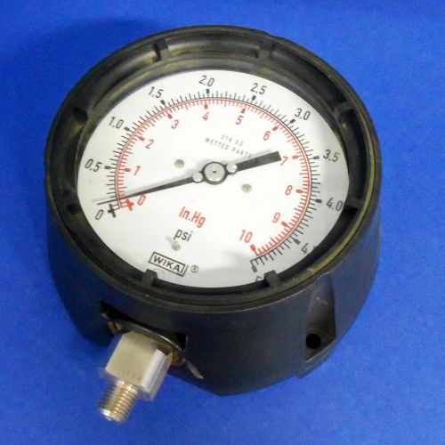 WIKA 5.0 PSI 10 IN.HG. 1/2&#034; NPT PRESSURE GAUGE, NNB