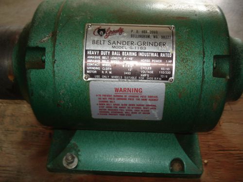 Grizzly 1 Horse Power Motor. For Model G-1183 Belt Sander and Grinder.