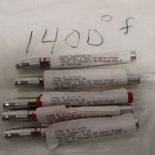 Lot of (5) K-Line 91-14-175: Temperature Indicating Crayon: 1400°F Tempilstiks