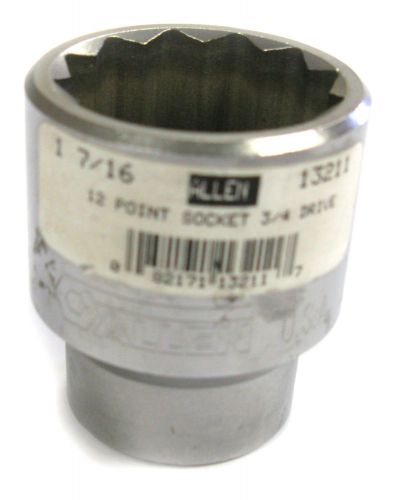 Allen 13202 Socket, Shallow, 12pt, 3/4&#034; Drive, 7/8&#034; NOS USA