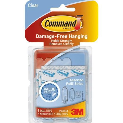 3m 17200clr-16pk command clear adhesive strip-command clr refill strip for sale