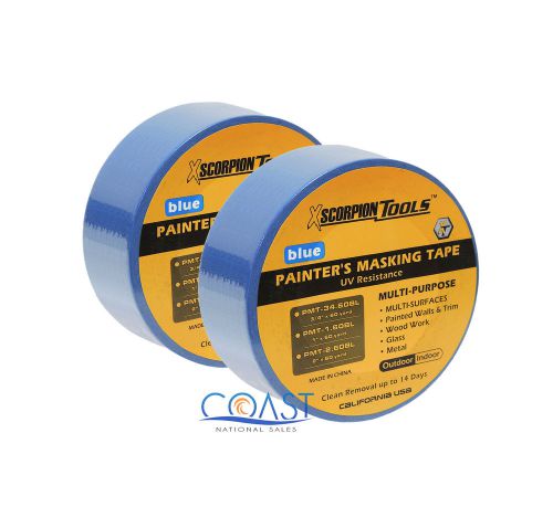 2X Multi-Surfaces Blue Painter Masking Tape 2&#034;x 180 Ft PMT-2.60BL - 2 PCS