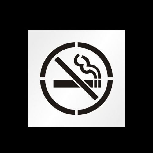 24&#034; NO SMOKING Symbol Reusable Stencil for Parking Lot Spray Painting 2mm PVC