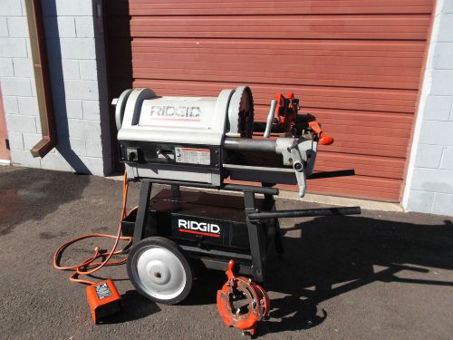 Ridgid 1224 pipe threader rigid conduit VGC 1/2&#034; to 4&#034; has 2 dies and cart