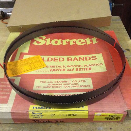 Starrett Bandsaw Blade 12ft6&#034;, 1&#034;, 3/4 tpi V/Cat