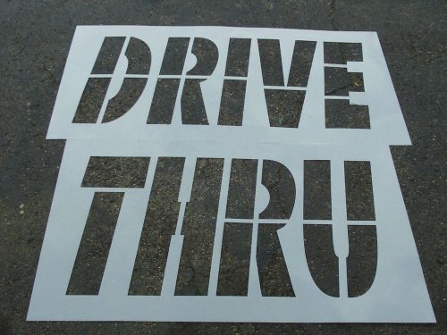 34&#034; McDonalds DRIVE THRU Stencil 1/16&#034; Parking Lot Striping Road Marking Stencil