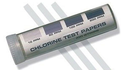 100 CHLORINE SANITIZER TEST STRIPS