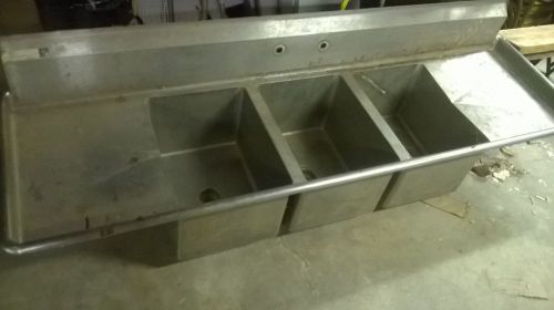 3 Basin Stainless steel NSF sink 10&#039;