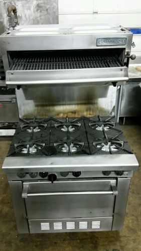 Garland 6 burners oven &amp; salamender