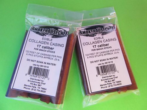 Slim 17 mm Casings Sausage Snack Sticks, Pepperoni  Slim Jims for 46 lbs beef