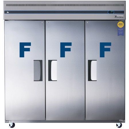 NEW restaurant stainless steel 3 doors 75&#034; Reach-in Freezer  EVEREST Model ESF3