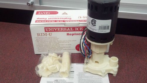 Ice Machine Pump, UNIVERSAL, DUAL VOLTAGE, 1/25 HP MOTOR,