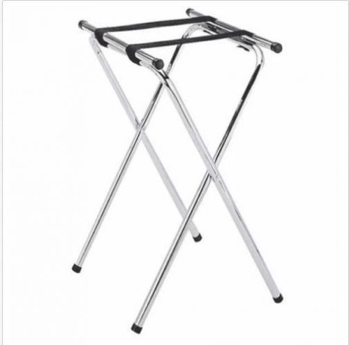 New folding chrome restaurant tray/serving/server stand 30&#034;