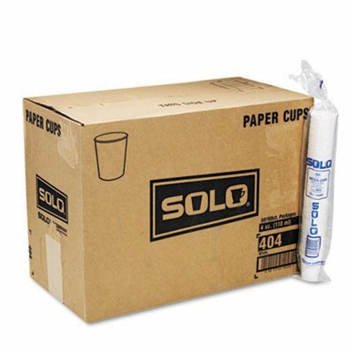 Solo Cup Company White Paper Water Cups, 4 oz., 50 Bags of 100/Carton (SCC404CT)