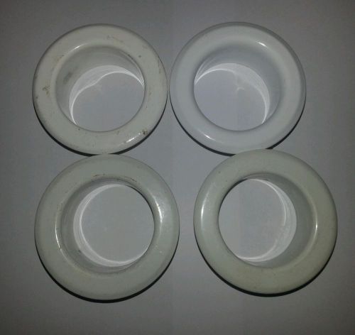 Quantity of 4, Fire Sprinkler Recessed Escutcheon Trim Rings, White, F1