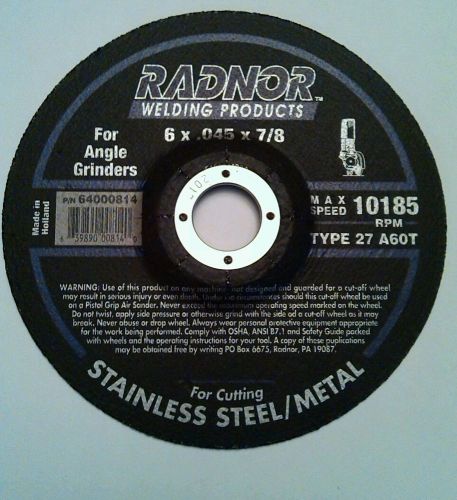 25pc. 6&#034;x.045&#034;x7/8&#034; Cut-off Wheels for Stainless Steel &amp; Metal Cutting Disc