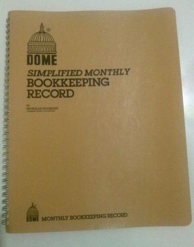 Dome Monthly Bookkeeping Record Book - 612 - 8-1/2&#034; x 11&#034; - TAN Cover